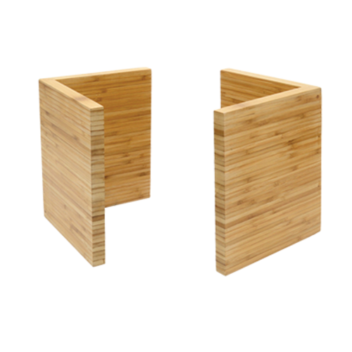 FOH BHO062BBB20 7.5" W Natural Bamboo Square Buffetware Display Riser