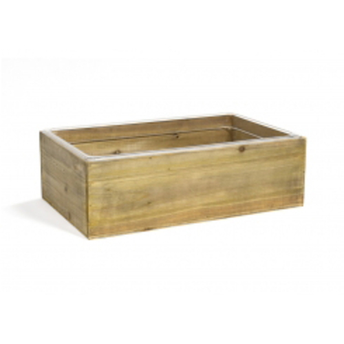 FOH BHO150NAW20 20.75" W x 12.75" D x 6.5" H Natural Deep Full Size Rustic Wood Housing or Pan Set