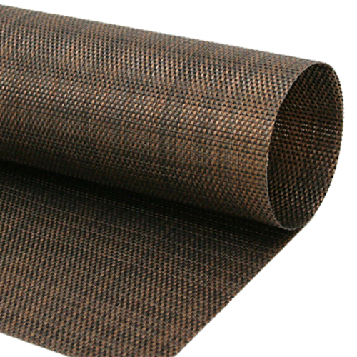 FOH XPM086COV83 16" W Copper Vinyl Rectangle Metroweave Placemat