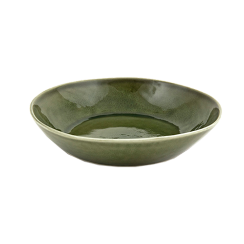 FOH DBO144GRP22 34 Oz. Leek Round Porcelain Kiln Bowl