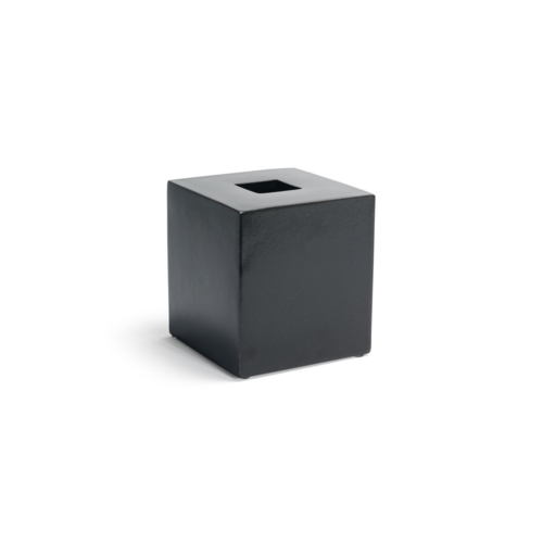 FOH RTB006BKR11 5" W Black Resin Square Tissue Cover