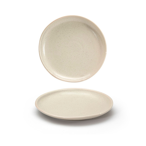 FOH DSP031MUP23 8" Dia. Round Porcelain Mushroom Kiln Plate