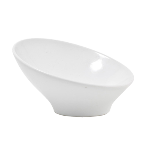 FOH DBO055WHP23 2 Oz. Slanted Porcelain Bowl