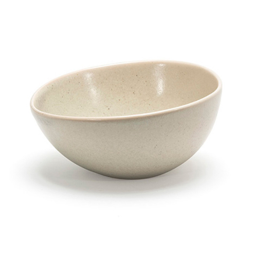 FOH DBO142MUP23 10 Oz. Mushroom Round Porcelain Kiln Bowl