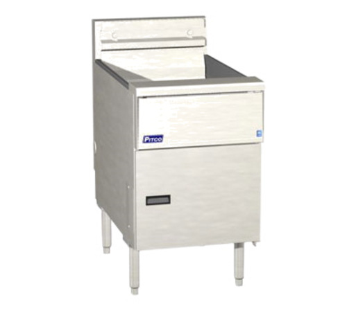Pitco SE18R 19.63" W Stainless Steel Tank Front and Sides Floor Model Solstice Fryer - 208 Volts