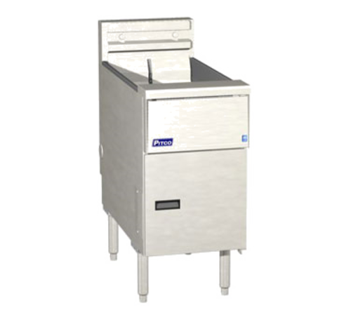 Pitco SE14X 15.63" W Stainless Steel Tank Front and Sides Floor Model Electric Solstice Fryer - 208 Volts