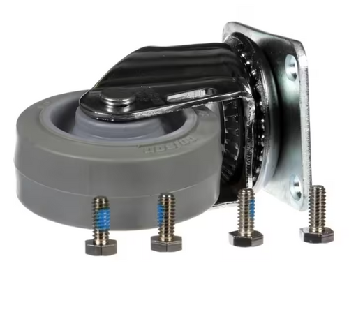 60352 3" SWIVEL CASTER, 4-BOLTS (603