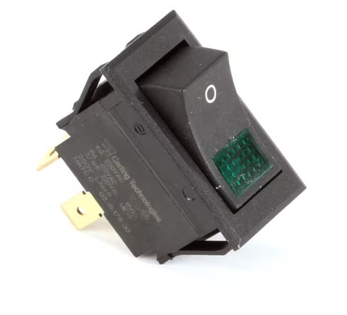02.19.178.00 SWITCH ROC DPST 250V 10A GREEN