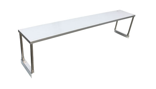Omcan USA 47020 72" W x 15" H x 12" D Overshelf for 5 Pan Steam Table