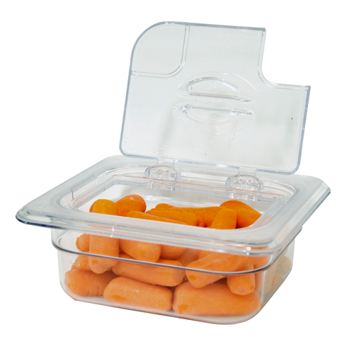 Omcan USA 43641 0.17 Size Translucent Polycarbonate Food Pan Flip N Lid