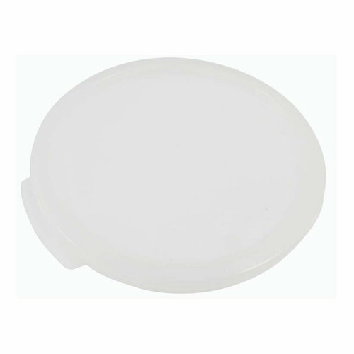 Omcan USA 80207 White Polypropylene Round Food Storage Container Lid for 12 18 and 22 Qt. Container