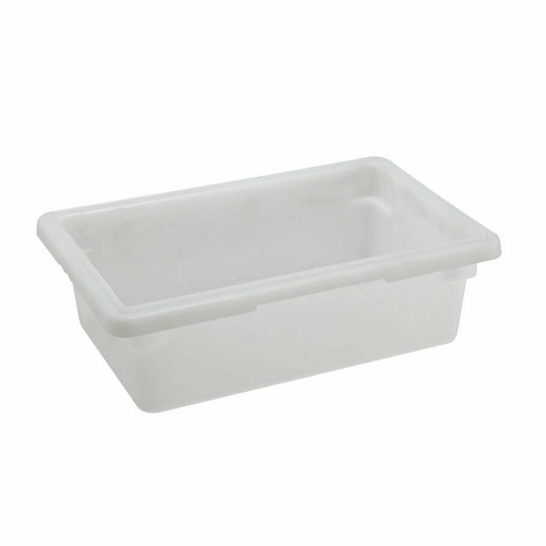 Omcan USA 85126 12" W x 6" H x 18" D White Polypropylene Rectangular Food Storage Container