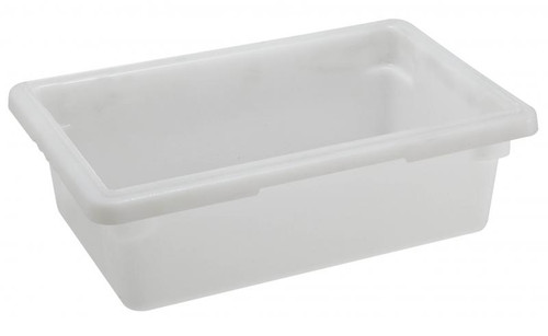 Omcan USA 85126 12" W x 6" H x 18" D White Polypropylene Rectangular Food Storage Container