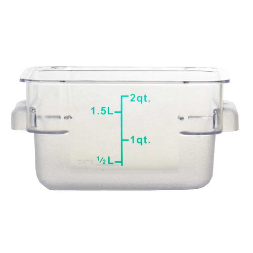 Omcan USA 80172 2 Qt. Clear Polycarbonate Square Food Storage Container