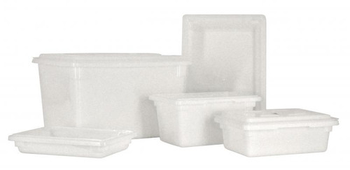 Omcan USA 85131 18" W x 12" H x 26" D White Polypropylene Rectangular Food Storage Container