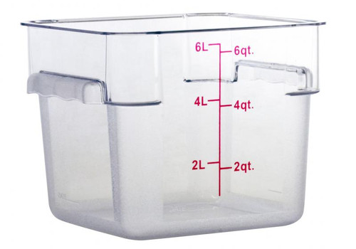 Omcan USA 80168 6 Qt. Clear Polycarbonate Square Food Storage Container