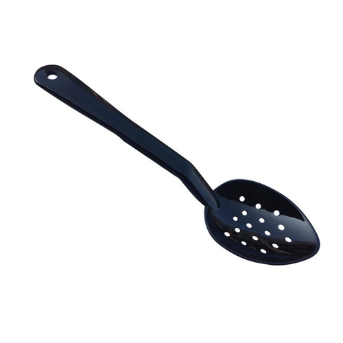 Omcan USA 85093 11" L Black Polycarbonate Perforated Serving Spoon
