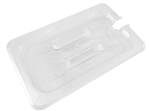 Omcan USA 80021 Clear Polycarbonate 0.25 Size Slotted Food Pan Cover