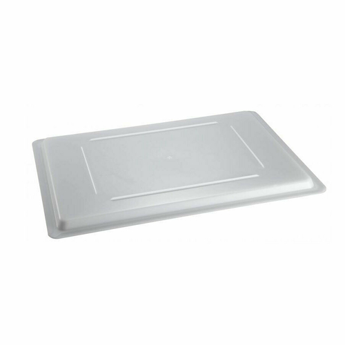 Omcan USA 85133 White Polypropylene Rectangular Food Storage Container Cover for 12" x 18" Container