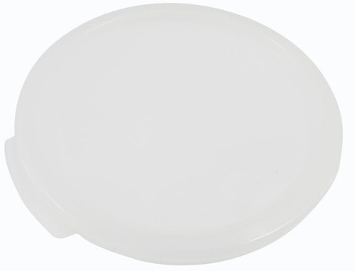 Omcan USA 80179 Translucent Polypropylene Round Food Storage Container Lid for 6 and 8 Qt. Container