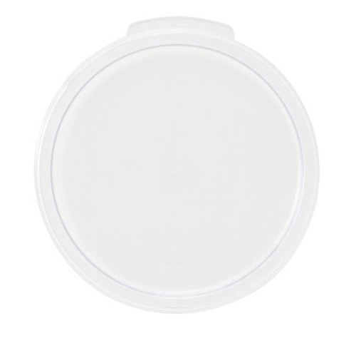 Omcan USA 80166 White Polypropylene Round Food Storage Container Lid for 2 and 4 Qt. Container