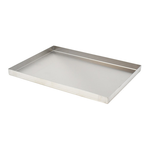 Omcan USA 43512 9" W x 12" D x 1" H Stainless Steel with Corner Drain Holes Pan