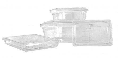 Omcan USA 85121 18" W x 12" H x 26" D Clear Polycarbonate Rectangular Food Storage Container