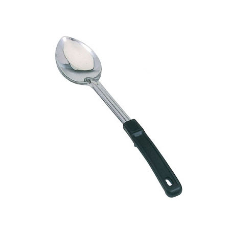 Omcan USA 80729 15" Stainless Steel Solid Basting Spoon with Stop-Hook Handle