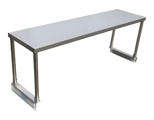 Omcan USA 47018 44" W x 15" H x 12" D Overshelf for 3 Pan Steam Table