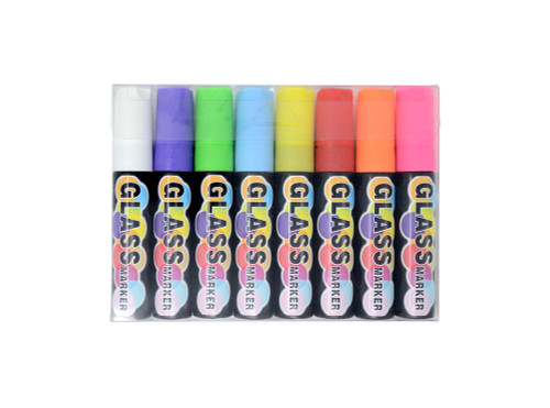 Omcan USA 39866 15mm Water Based NIB Fluorescent Markers for LED Menu Boards