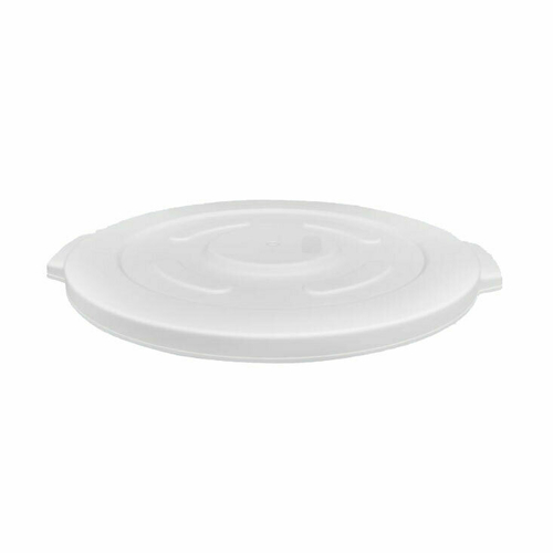 Omcan USA 80597 White Polyethylene Round Flat Lid for 10 Gallon Container #80582