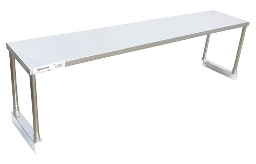 Omcan USA 47019 58" W x 15" H x 12" D Overshelf for 4 Pan Steam Table