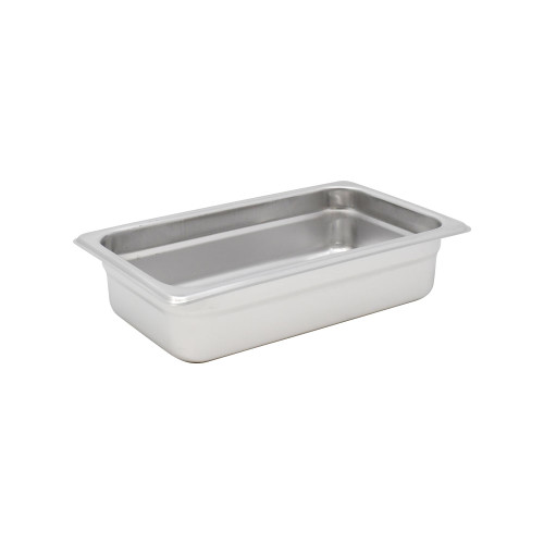 Omcan USA 80272 2.5" Deep Stainless Steel Solid 0.25 Size Steam Table Pan