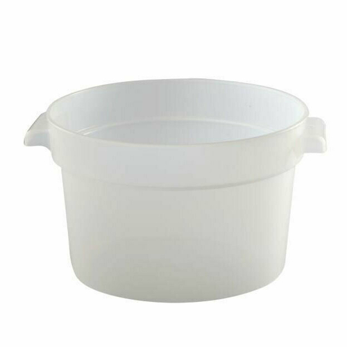 Omcan USA 80227 2 Qt. White Polypropylene Round Food Storage Container