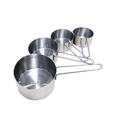 Omcan USA 44450 4-Piece Stainless Steel Measuring Cup Set