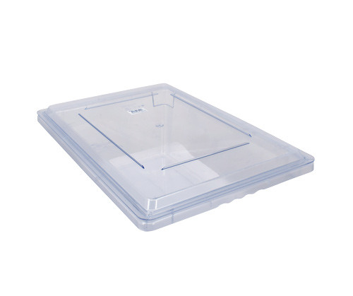 Omcan USA 85124 Clear Polycarbonate Rectangular Food Storage Container Cover for 18" x 26" Container