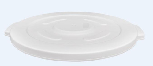 Omcan USA 80598 White Polyethylene Round Flat Lid for 20 Gallon Container #80583