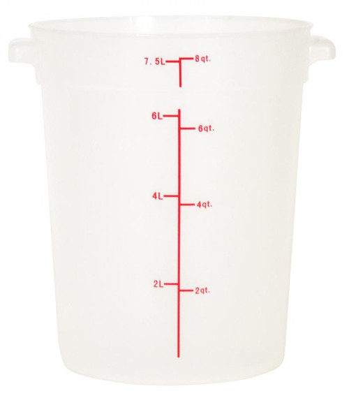 Omcan USA 80213 8 Qt. Translucent Polypropylene Round Food Storage Container