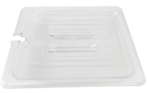 Omcan USA 80026 Clear Polycarbonate 0.5 Size Slotted Food Pan Cover