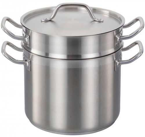 Omcan USA 80246 12 Qt. 3 Pieces Stainless Steel Double Boiler