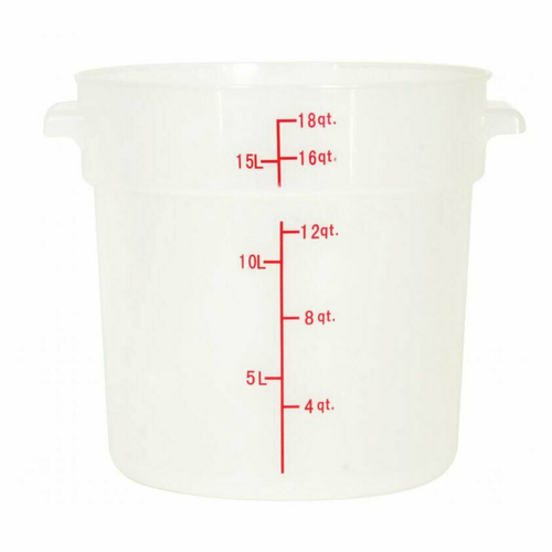 Omcan USA 80237 18 Qt. Translucent Polypropylene Round Food Storage Container