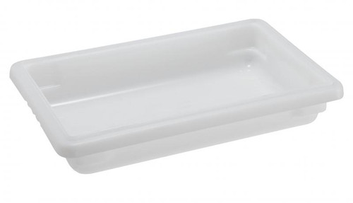 Omcan USA 85125 12" W x 3.5" H x 18" D White Polypropylene Rectangular Food Storage Container
