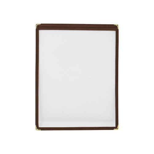 Omcan USA 39793 9.25"W x 11.75"H Brown Plastic Single Menu Holder