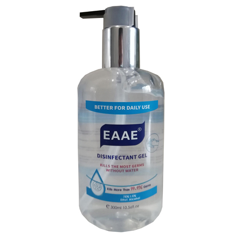 Omcan USA 46668 300 mL. Clear Bottle Gel Hand Sanitizer