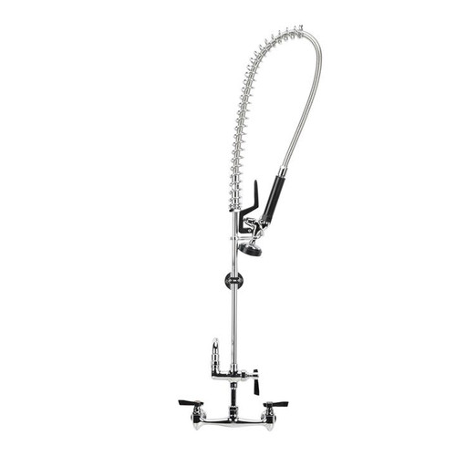 Component Hardware TLL13-1100-AF4Z 12" Horizontal Stainless Steel Swing Spout Wall Mount Top-Line Pre-Rinse Assembly with Add-On Faucet