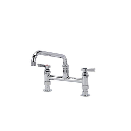 Component Hardware TLL61-8110-SE1Z 8" Centers Stainless Steel Deck Mount Elevated Bridge Top-Line Faucet