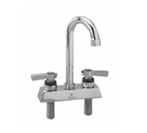 Component Hardware KL41-4002-RE1 4" Centers Stainless Steel Deck Mount Gooseneck Spout Encore Workboard Faucet