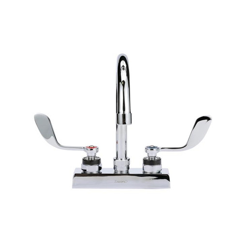 Component Hardware KL41-4002-SE4 4" Centers Stainless Steel Deck Mount Gooseneck Spout Encore Workboard Faucet
