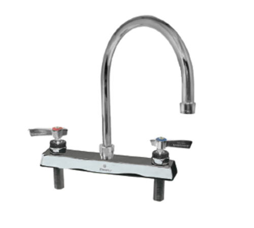 Component Hardware KL41-8002-SE1 8" Gooseneck Compression Valves Encore Workboard Faucet