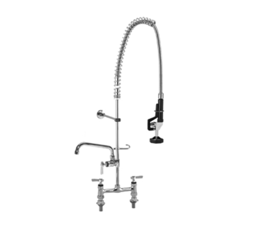 Component Hardware KL60-1000-AF5 8" Center Centers Deck Mount Compression Valves Encore Pre-Rinse Assembly with 14" Add-On Faucet